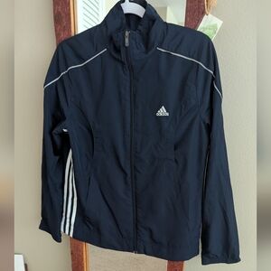 adidas Navy Jacket with White Logo and Stripes